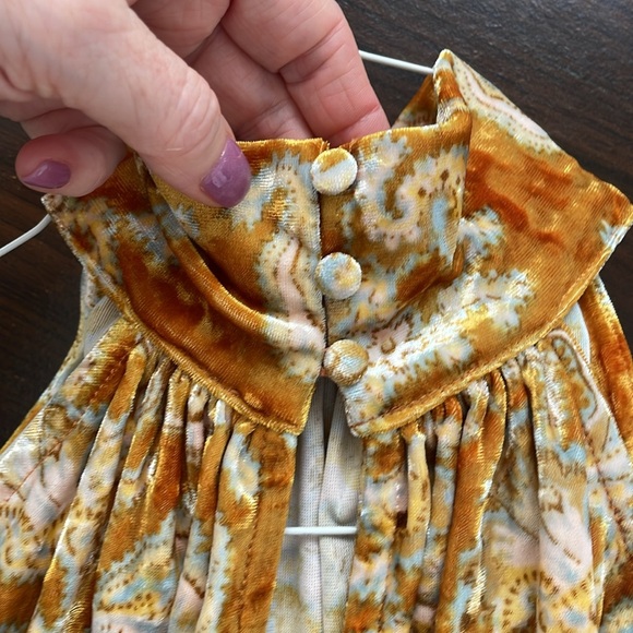 Free people hi neck, crushed velvet halter top - Picture 4 of 5